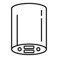 vetor de contorno de ícone de banco de potência portátil. bateria do telefone