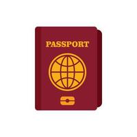 vetor plano isolado de ícone de passaporte de viagem