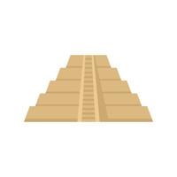 ícone da pirâmide maya vetor plano isolado