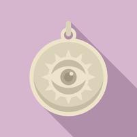 vetor plano de ícone de amuleto de olho. mão turca