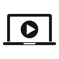 reproduzir vetor simples de ícone de fluxo de vídeo. viver online