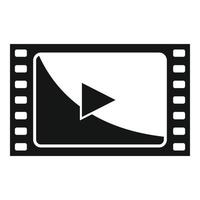 vetor simples de ícone de reprodução de vídeo. botão web