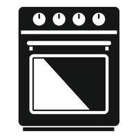 vetor simples de ícone de forno de convecção frontal. fogão de cozinha elétrico