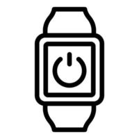 desligue o vetor de contorno do ícone do smartwatch. desintoxicação digital