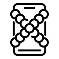 vetor de contorno do ícone de desintoxicação do telefone. desintoxicação digital
