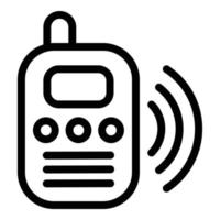 vetor de contorno do ícone walkie-talkie. educação do bebê