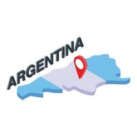 argentina marco ícone vetor isométrico. bandeira nacional