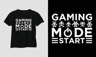 início do modo de jogo - camiseta svg para jogos e design de vestuário vetor