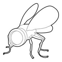 ícone de mosca espiã, estilo de estrutura de tópicos vetor
