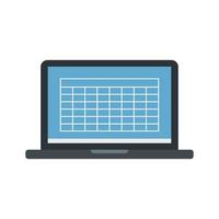 ícone de laptop de gerente de escritório vetor plano isolado