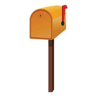 vetor de desenhos animados de ícone de caixa de correio de casa. carteiro