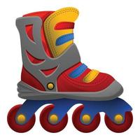 vetor de desenhos animados de ícone de patins de crianças. bota infantil