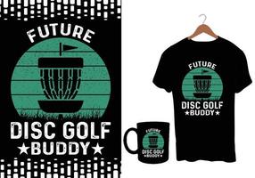 design de camiseta de vetor de golfe de disco