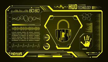 fundo de tela de tecnologia hud moderna vetor