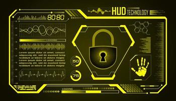 fundo de tela de tecnologia hud moderna vetor