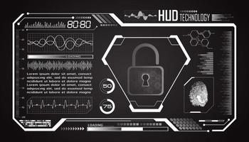 fundo de tela de tecnologia hud moderna vetor