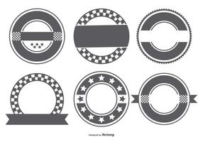 Coleção de formas de emblema retro em branco vetor