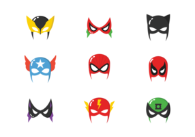 Máscaras do super-herói vetor