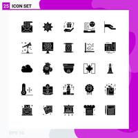 25 ícones criativos sinais modernos e símbolos da ideia de desenvolvimento de esmolas desenvolvem elementos de design de vetores editáveis ruins
