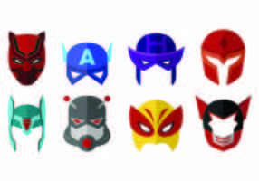 Vector de máscaras do super-herói