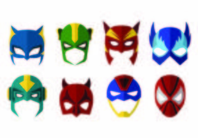 Vector de máscaras do super-herói