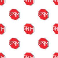 pare o vetor sem costura padrão de sinal de spam