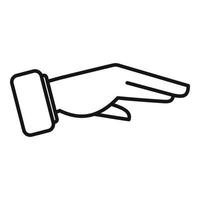 vetor de contorno do ícone de pose de sinal. polegar humano
