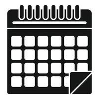 vetor simples de ícone de dados de calendário. hora do trabalho