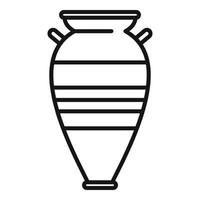 vetor de contorno do ícone de urna. vaso
