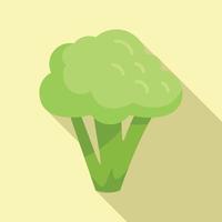 vetor plano de ícone de brócolis fresco. repolho vegetal
