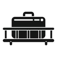 vetor simples de ícone de bagageiro de teto de saco. caixa de carro