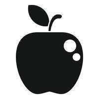 vetor simples do ícone da maçã da agricultura ogm. alimento dna