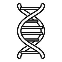 vetor de contorno do ícone de pesquisa de DNA. comida transgênica