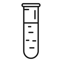 vetor de esboço do ícone do tubo de teste de dna. comida transgênica