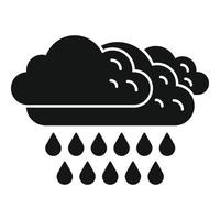 vetor simples de ícone de chuva nublada. nuvem do tempo