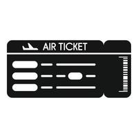 vetor simples de ícone de bilhete. passagem aérea