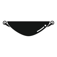 vetor simples do ícone da frigideira wok chinesa. fritar cozinhar