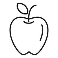 vetor de contorno do ícone de comida de maçã. comida de dieta
