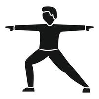 vetor simples de ícone de exercício ativo de manhã. academia de ginástica