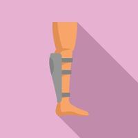 vetor plano de ícone de fisioterapeuta de perna. terapia médica