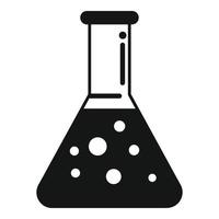 vetor simples do ícone do frasco da escola química. Estudo universitário