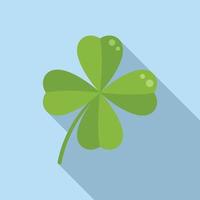 vetor plano de ícone de trevo feliz. sorte irlandesa
