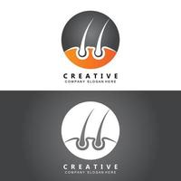 cuidados com o cabelo logotipo vetor ícone pele saúde ilustração design conceito