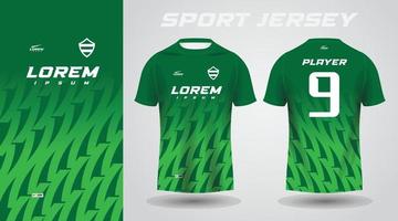 design de camisa esportiva de camisa verde vetor