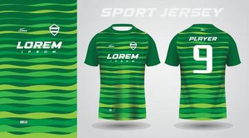 design de camisa esportiva de camisa verde vetor