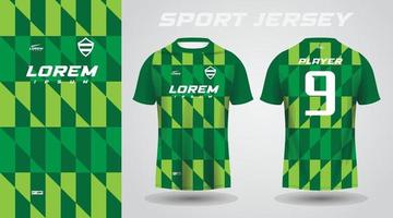design de camisa esportiva de camisa verde vetor