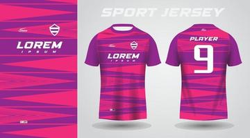 design de camisa esportiva rosa roxo vetor