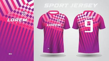 design de camisa esportiva rosa roxo vetor