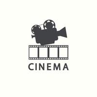 logotipo do cinema. modelo de emblema de filme vetorial vetor