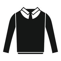 vetor simples de ícone uniforme de menino. uniforme de estudante